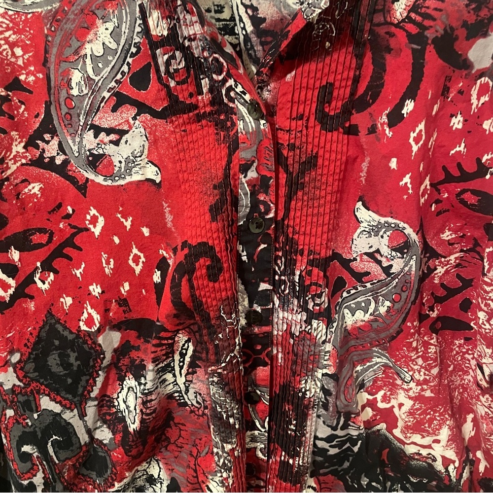Chicos vibrant colorful button down top - Picture 7 of 14